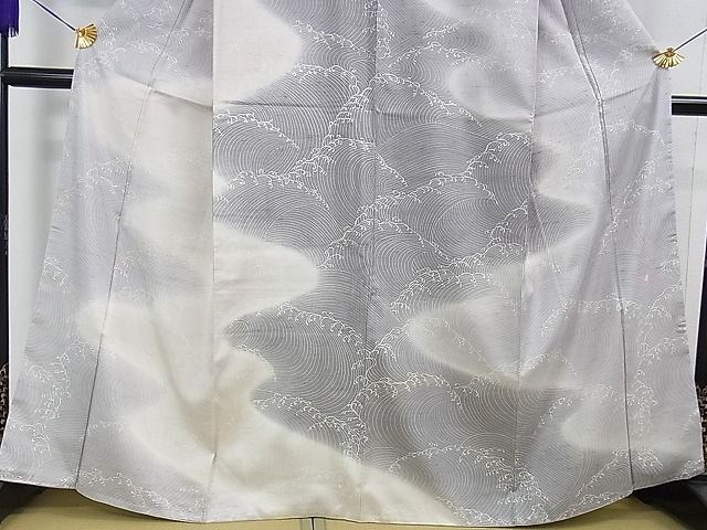 平和屋本店□極上 男性 石川県指定無形文化財 牛首紬 キングサイズ  