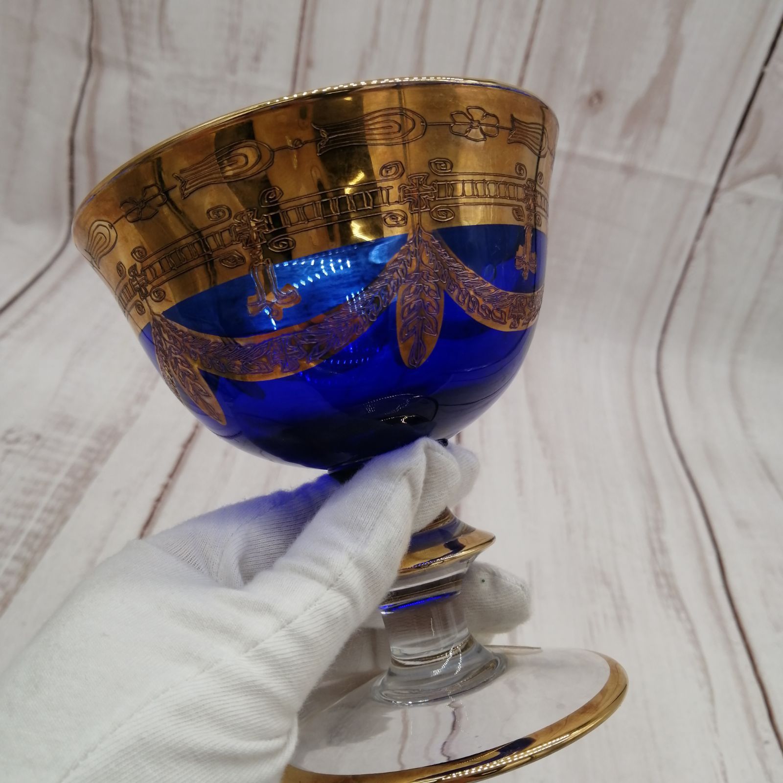 【アンティーク】インターグラス イタリア プレート 24KT ゴールド 24K ゴールド イタリア Interglass社製 ゴブリングラス ガラス
