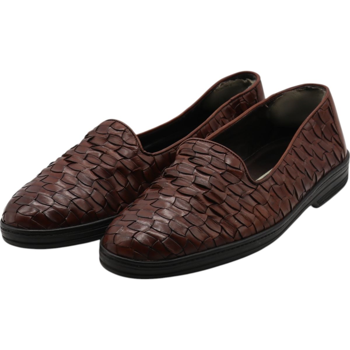 古着 コールハーン COLEHAAN Bragano ブラガノ 編み込み ヴァンプローファー イタリア製 9M メンズ27.5cm相当|saa013421
