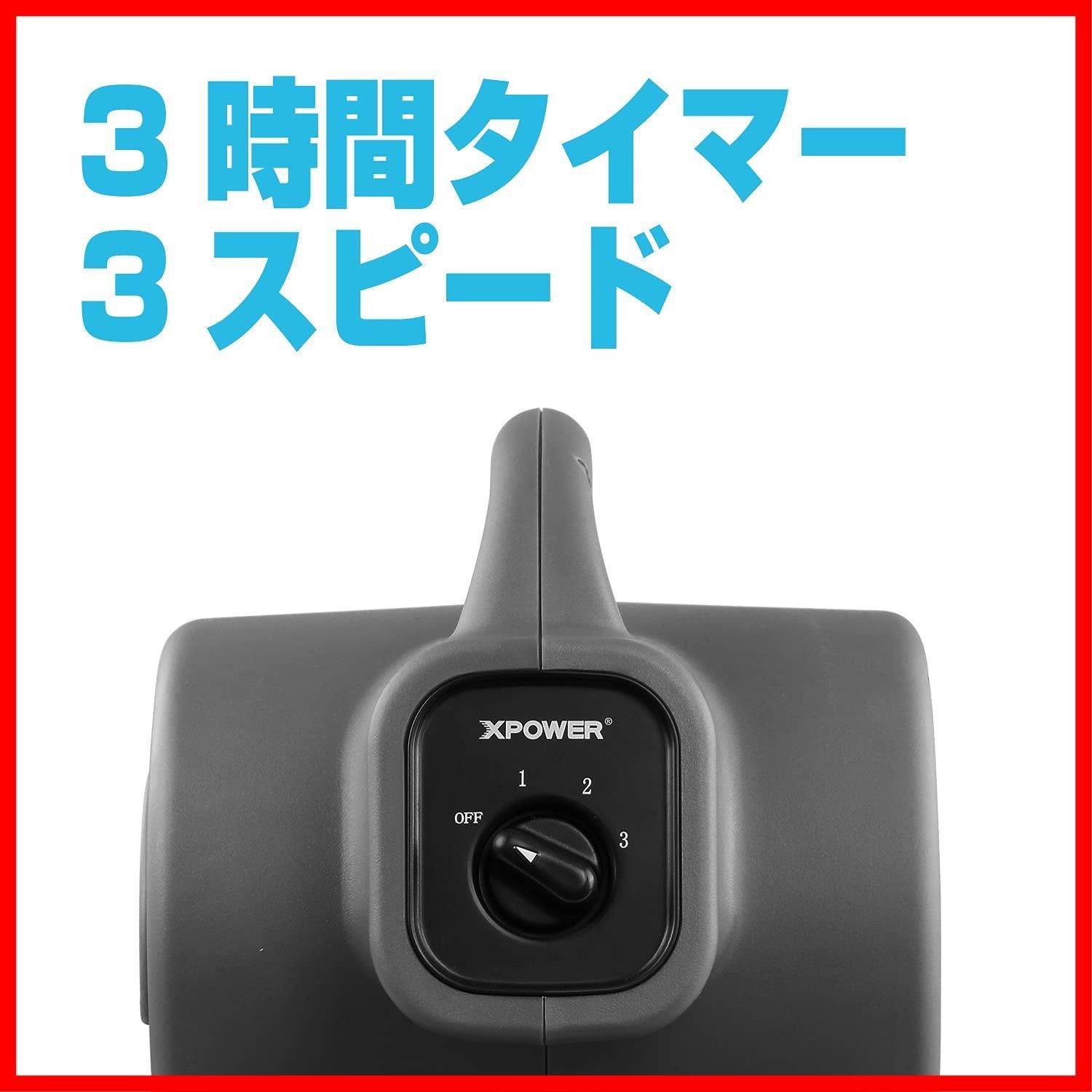 商品 黒 P-80Aミニマイティエアムーバーフロアファンドライヤーユーティリティブロワー外部アウトレットプラグ付き屋外芝生ファン XPOWER