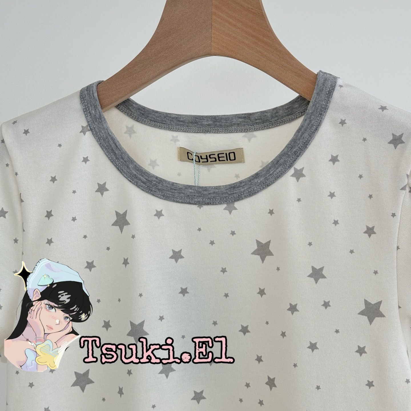 COYSEIO★半袖 Tシャツ★韓国★大人気 MILKY STAR T-SHIRT 2色 新品 韓国 COYSEIO コイセイオ MILKY STAR T-SHIRT 人気 星柄