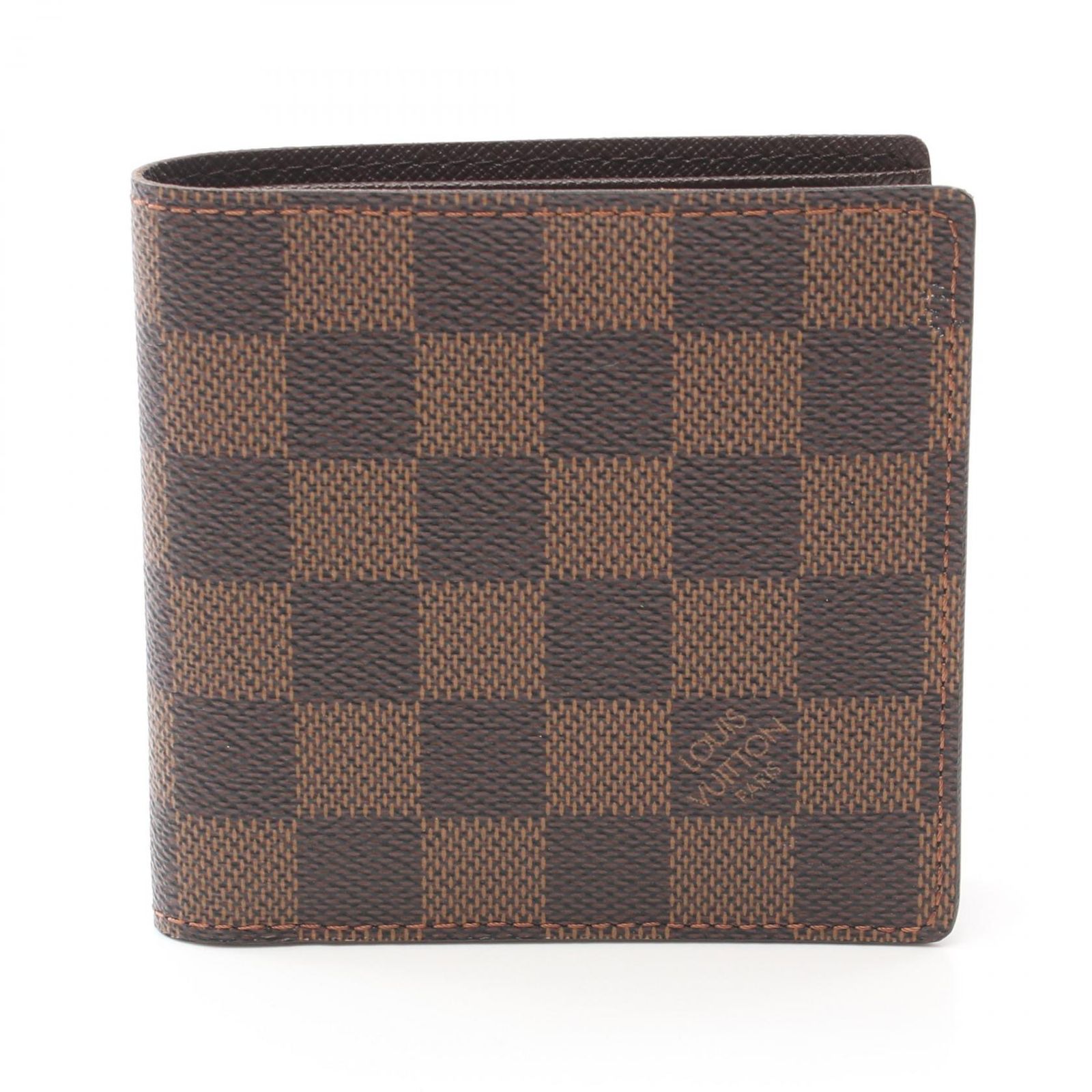 LOUIS VUITTON ルイ・ヴィトン ポルトフォイユ マルコ ダミエエベヌ 二