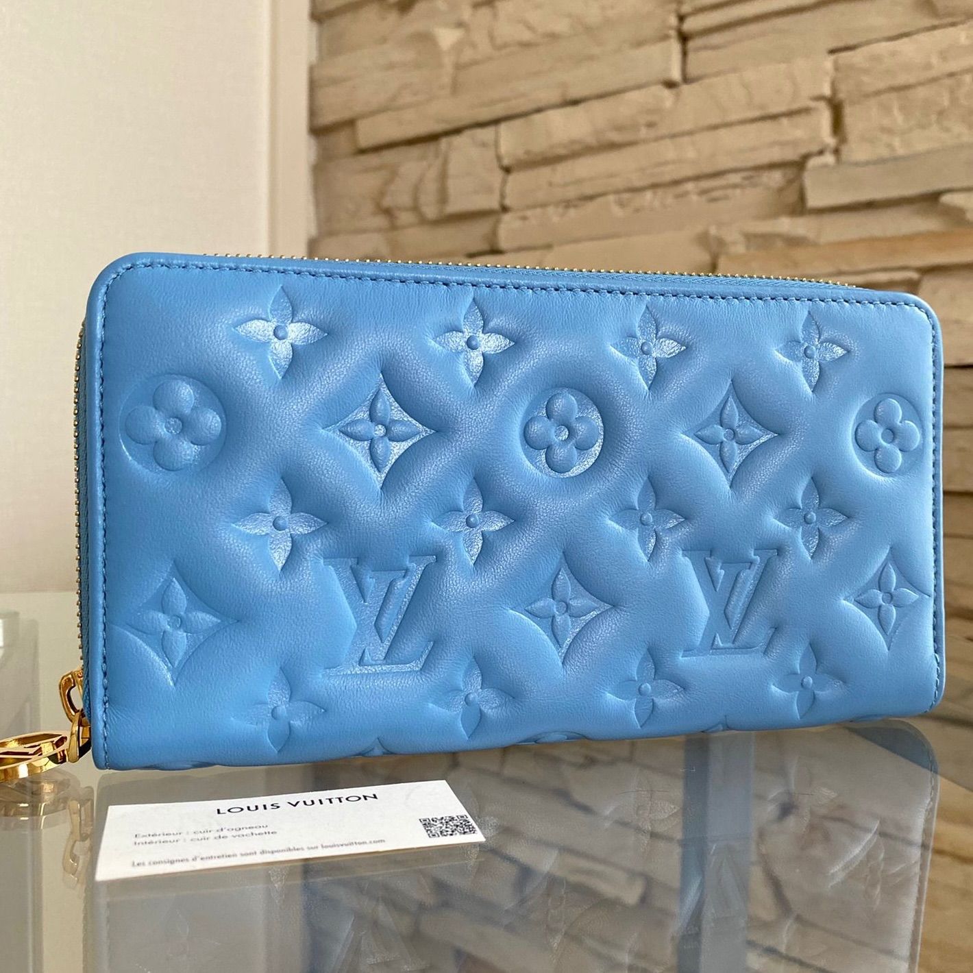 Louis Vuitton 長財布(ラウンドファスナー) クッサン ブルー - メルカリ