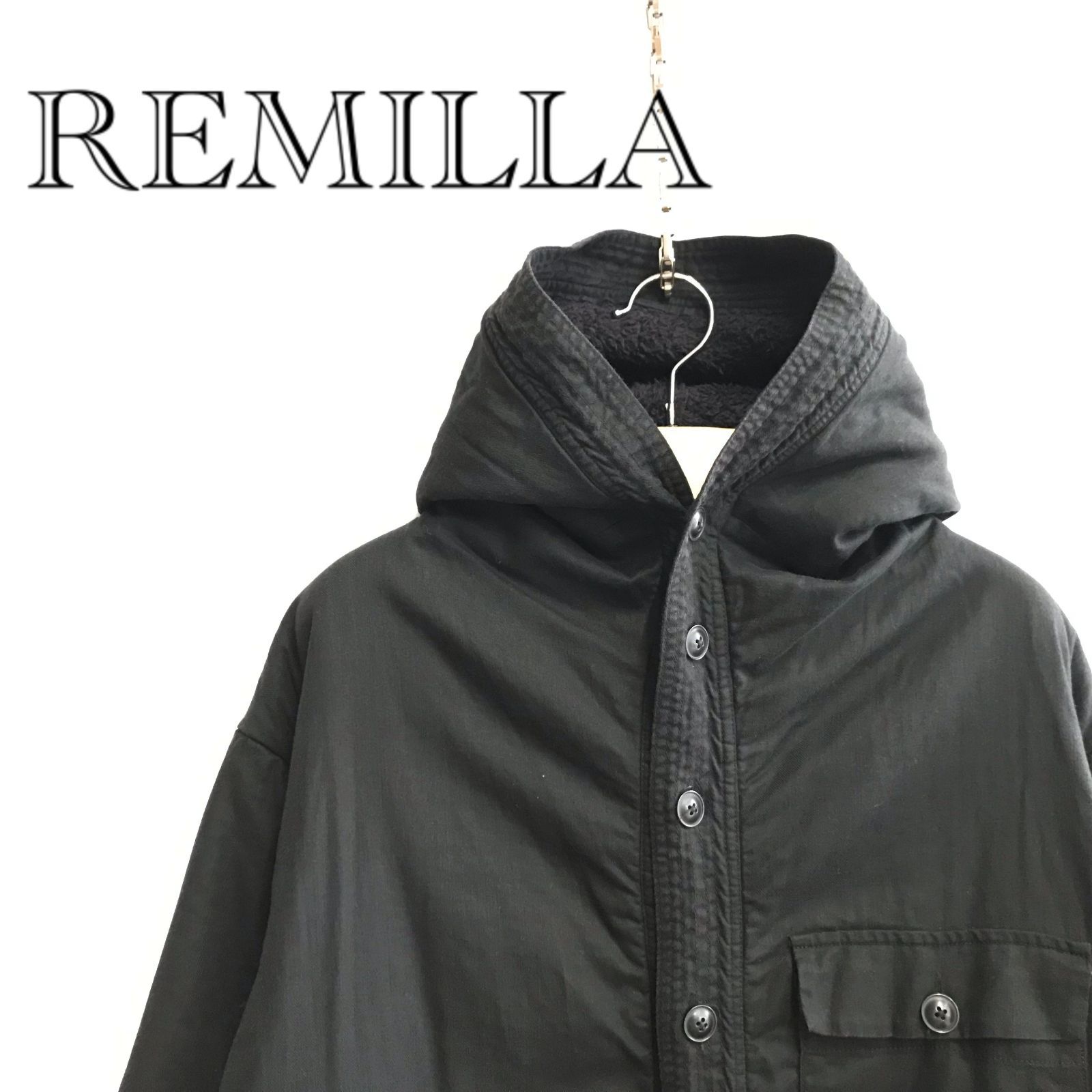 REMILLA PRAKRTA AVAIVARTIKA ナイロンジャケット　Ｌ remilla PRAKRTA AVAIVARTIKA 裏ボア フードジャケット ミドルコート