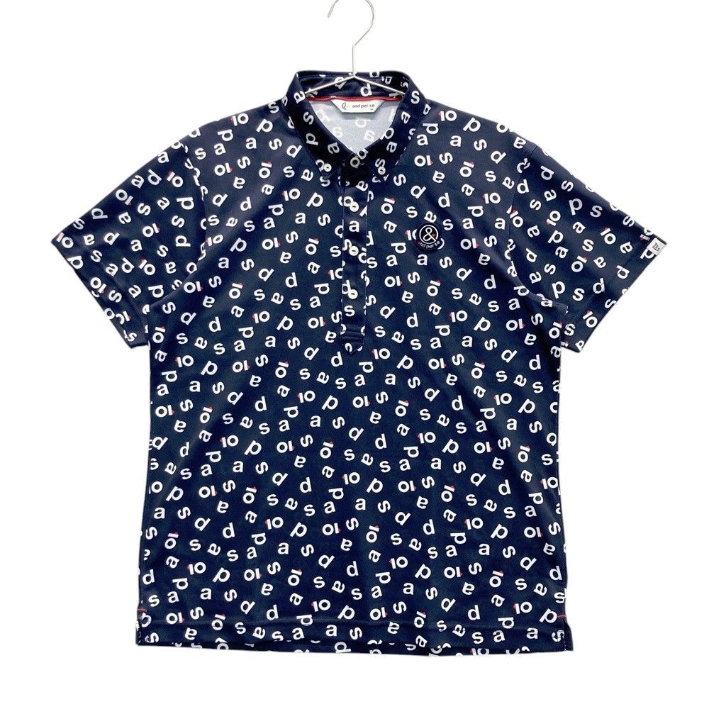 サイズ：M AND 高品質 PER SE アンパスィ 半袖ポロシャツ ボタンダウン