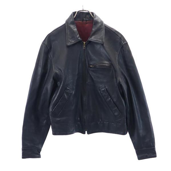 ポールスミス レザージャケット M ブラック系 Paul Smith 牛革 牛皮 メンズ 230129