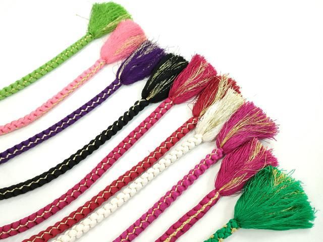 振袖用飾り付き帯締め１０本セット