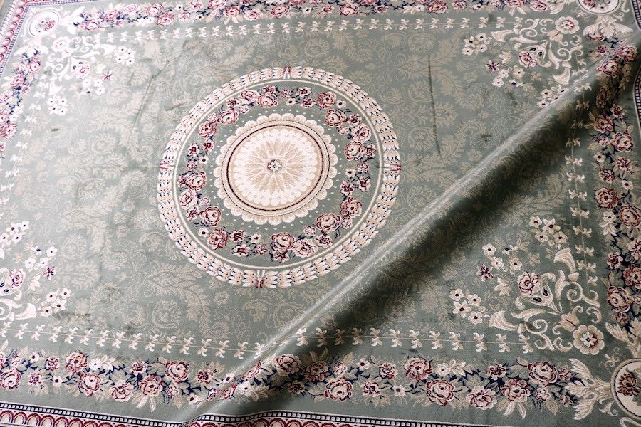 ペルシャ柄絨毯 160×230 新品未使用 ラグ カーペット アイボリー