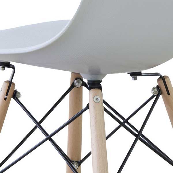 ２脚セット 天然木 ビーチ とＡＢＳ樹脂のジュレチェア W46×D55×H81×SH45cm No.794 ブルー