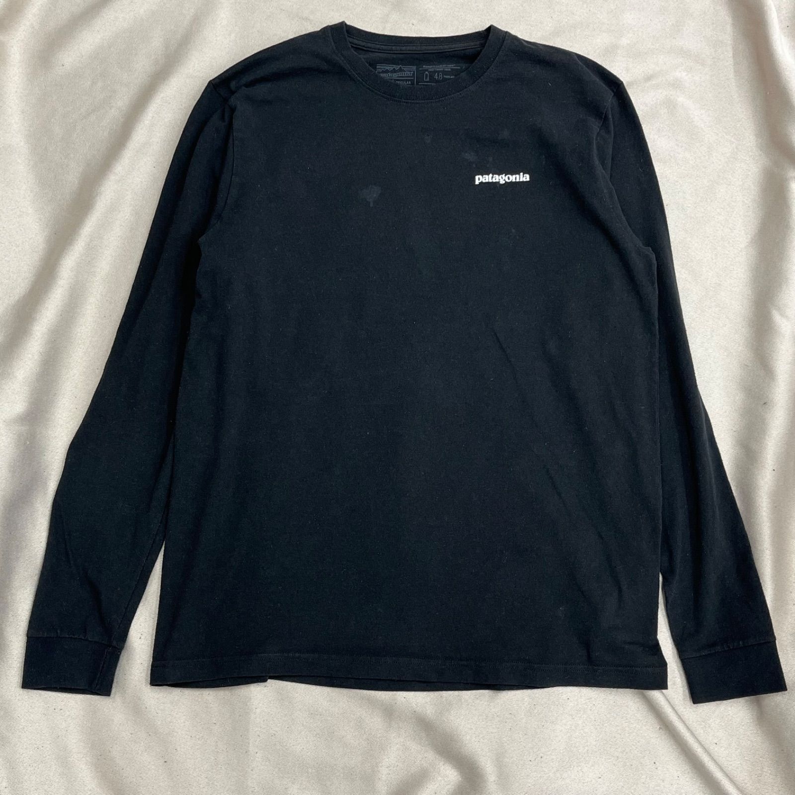 patagonia パタゴニア ロング Tシャツ 長袖 ロゴ M ブラック 黒 