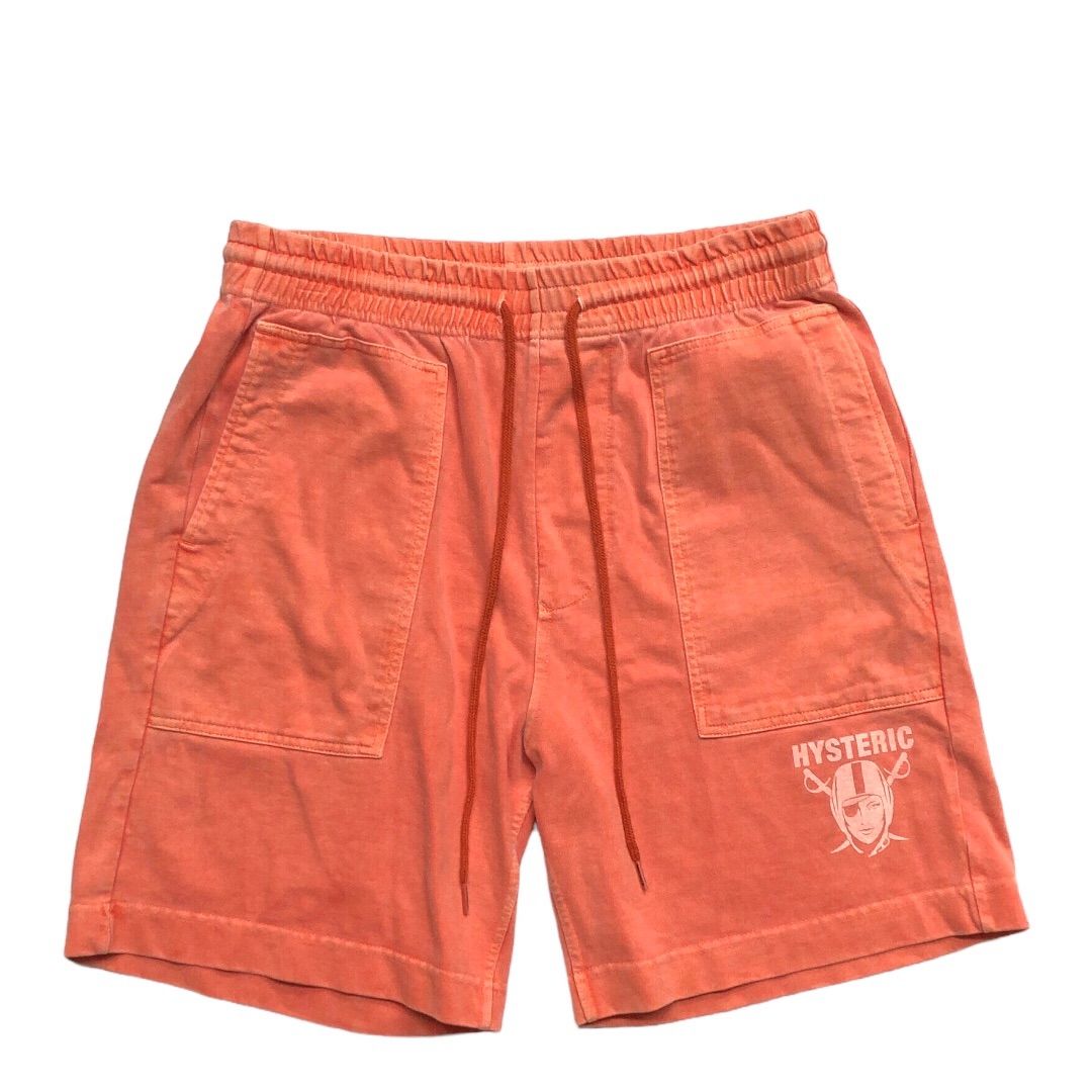 HYSTERIC / ショートパンツ/S/コットン/RED/総柄/SLANTED LOGO柄ショーツ/02241CP02 HYSTERIC◇ショートパンツ/S/コットン/RED/総柄/SLANTED LOGO柄