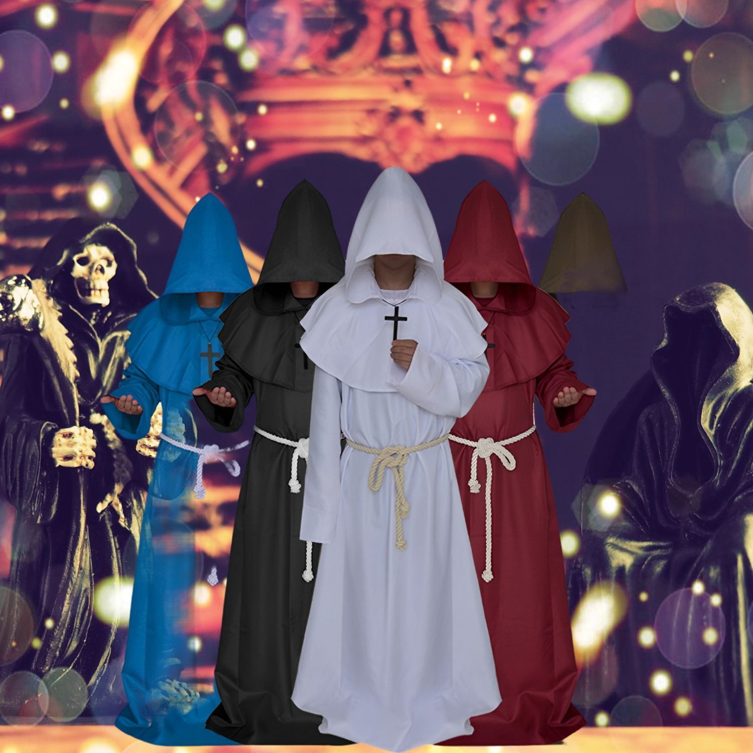 ハロウィン クリスマス コスチューム 中世の修道士コスプレ 男女