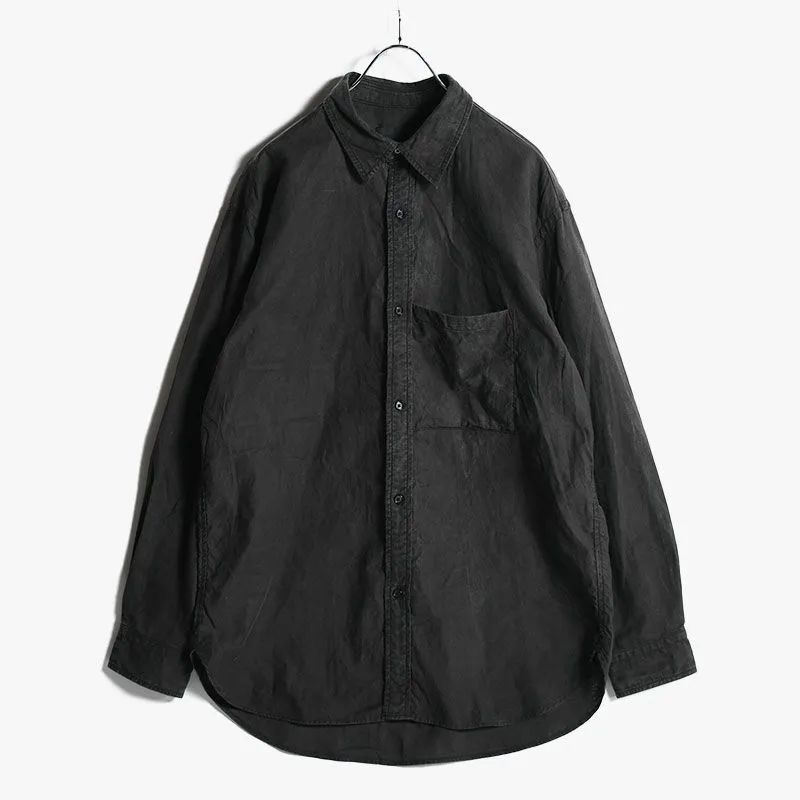 23SS KUON クオン Regular Collar Shirt -SUMIZOME Dark- 墨染め レギュラーカラーシャツ - メルカリ