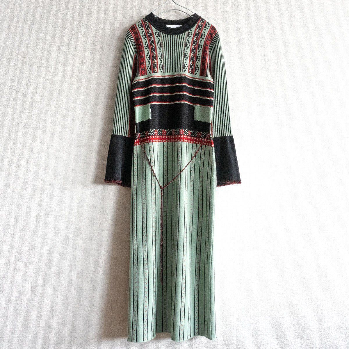 極美品】mame kurogouchi 【PEDICEL JAQUARD KNIT DRESS】ニット 