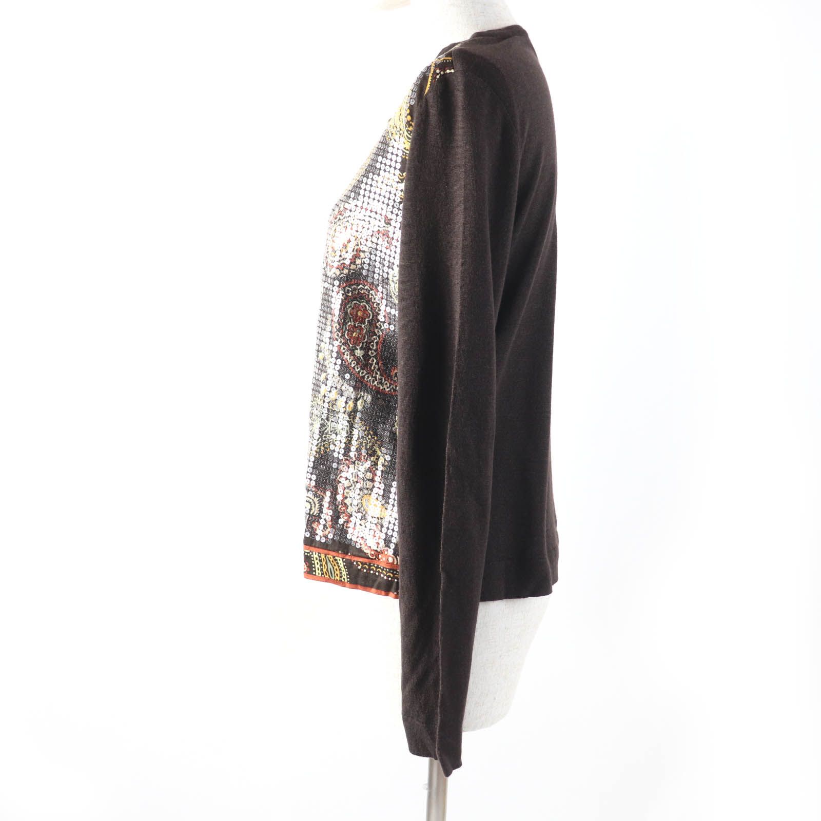 美品☆LEONARD FASHION レオナール ファッション シルク ウール