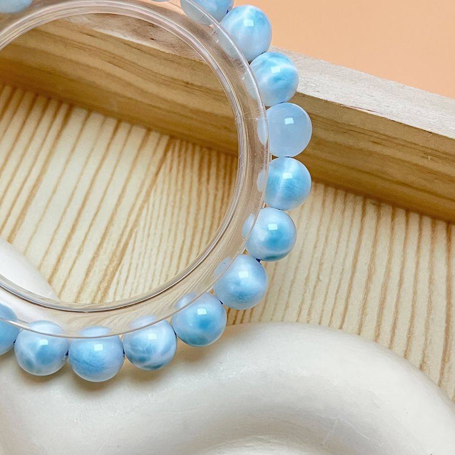 お値下げ 美しい ラリマー ブレスレット 最大の癒し【最高級ラリマー