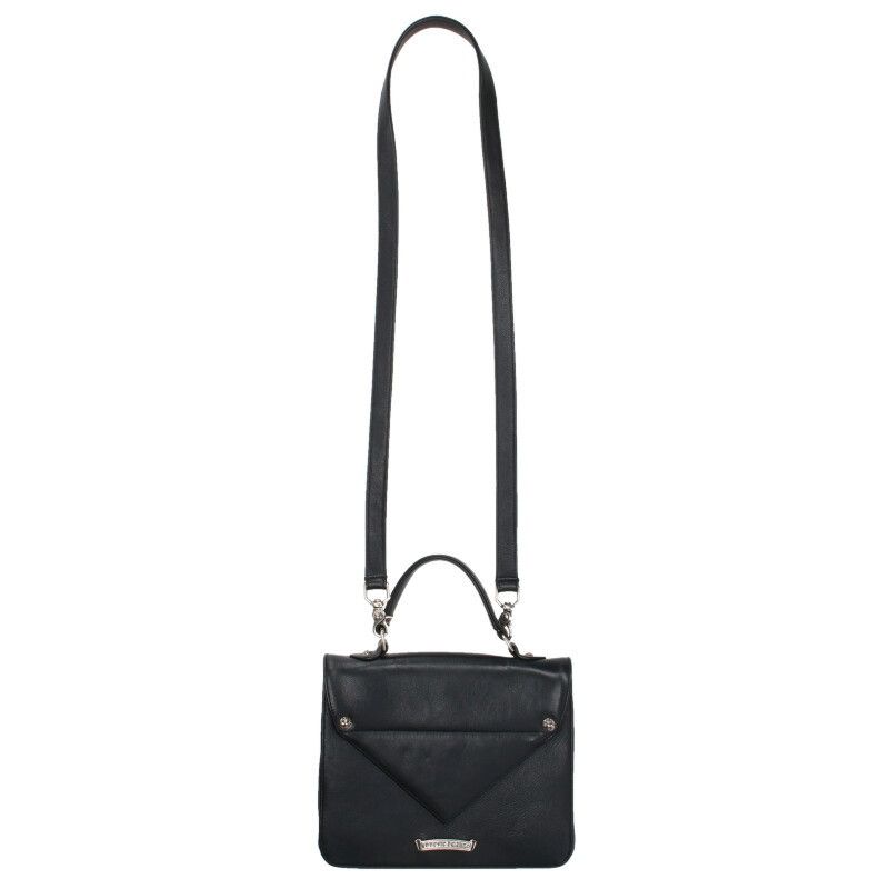 CHROME ブラック ショルダーバッグ CHROME HEARTS クロムハーツ SQ PKT CH CROSS スクエアポケット