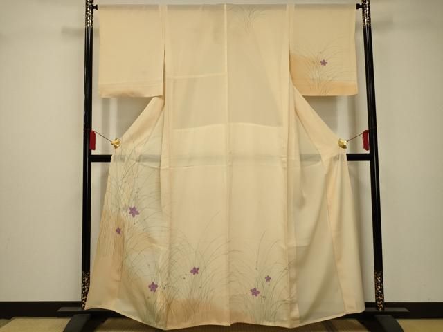 平和屋着物＊夏物　訪問着　絽　風景文　暈し染め　正絹　逸品　AABB8767sx 平和屋着物＊夏物 訪問着 絽 草花文 暈し染め 正絹 逸品 未