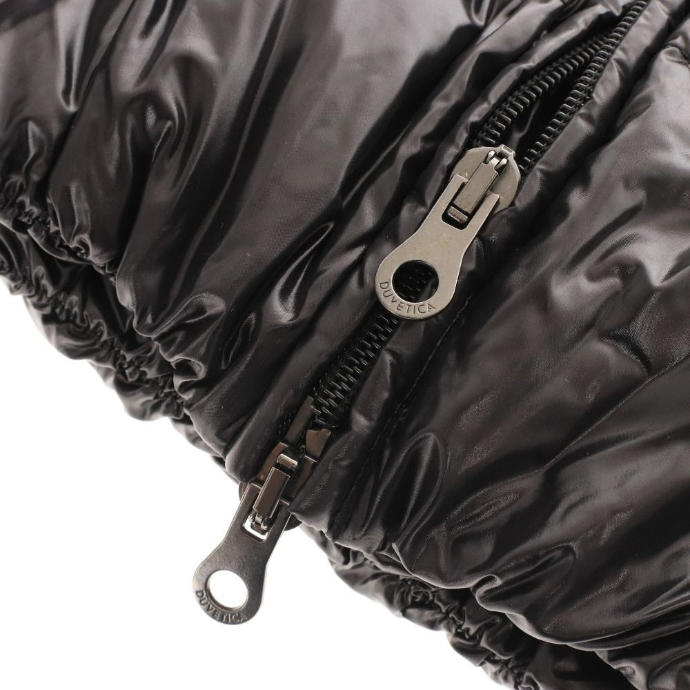 DUVETICA デュベティカ ダウンベスト アウター ノースリーブ ファスナー フード ポケット レディース 40 ブラック SIROKUMA-CORPORATION_COM