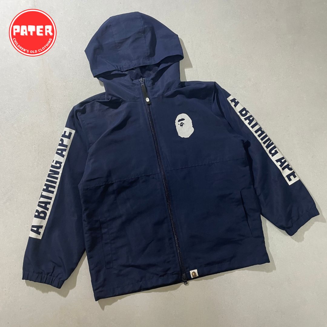 130cm】A BATHING APE エイプ ナイロン フルジップ フード付き