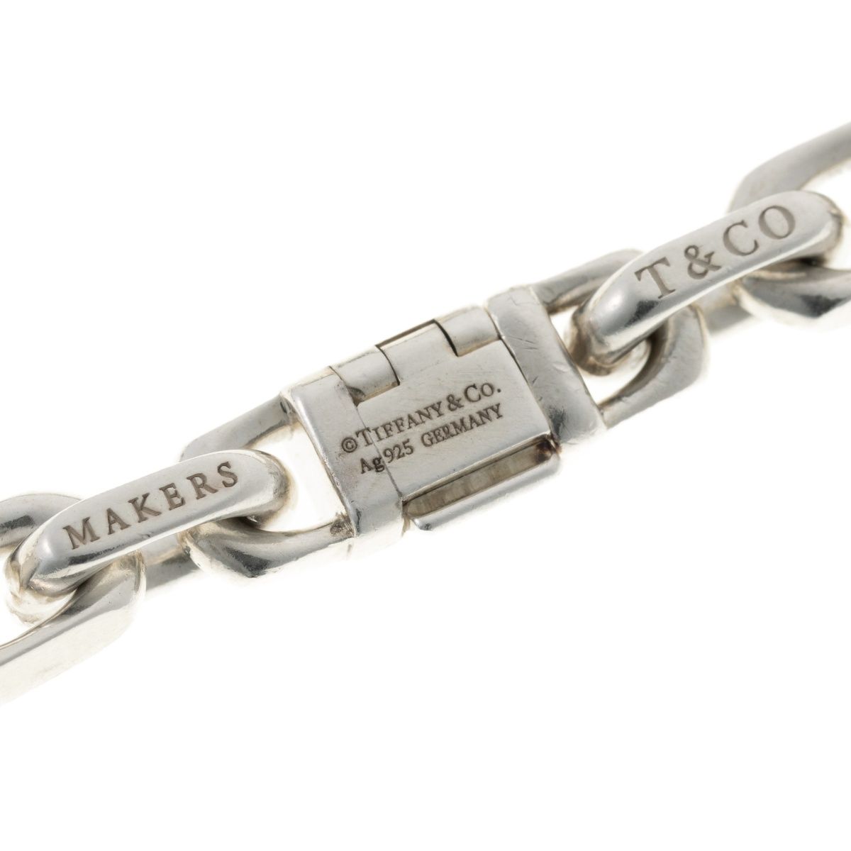 美品 Tiffany メイカーズ ナロー チェーン ブレスレット シルバー 美品 Tiffany メイカーズ ナロー ブレスレット シルバー
