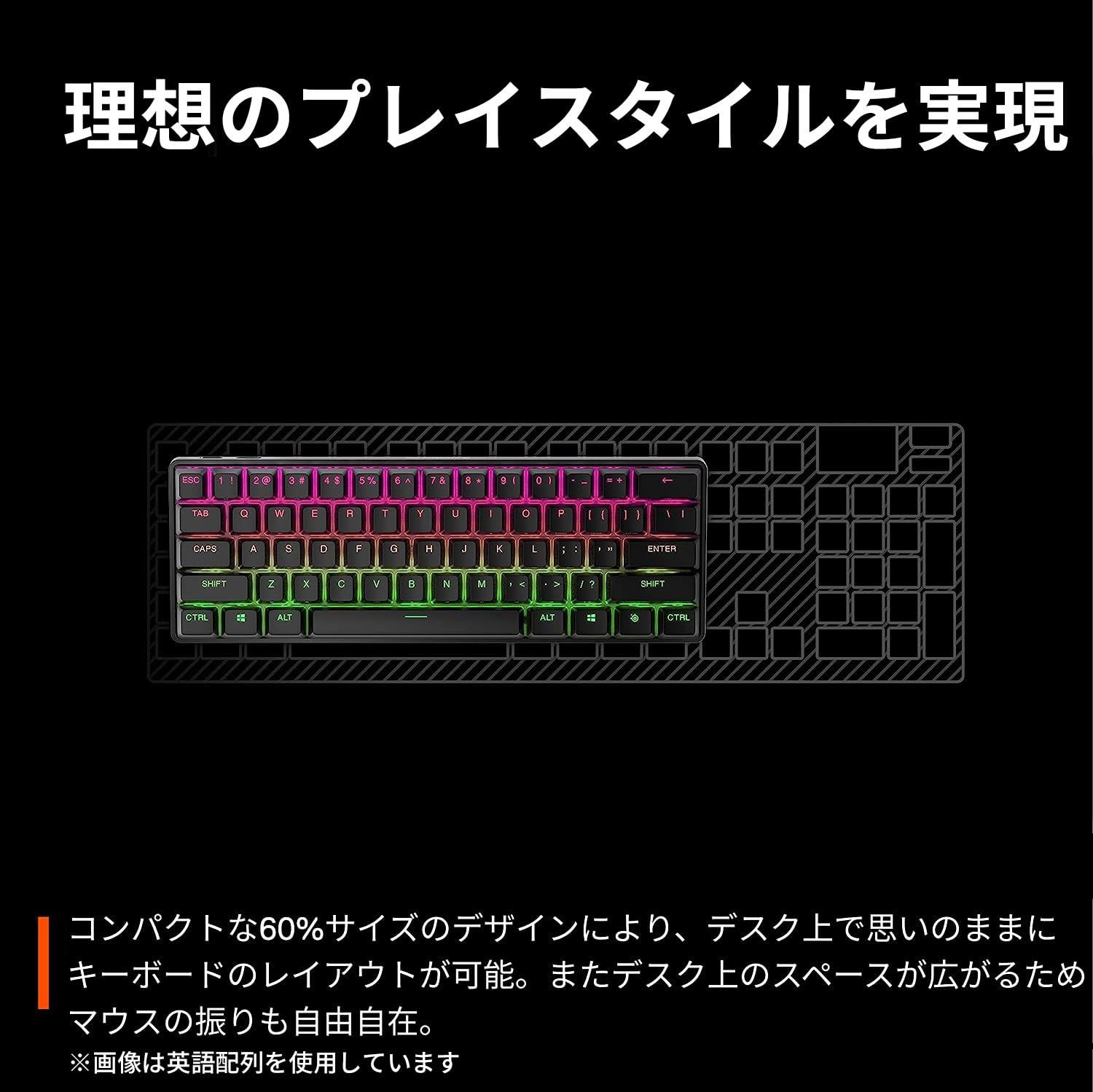 SteelSeries ラピッドトリガー 搭載 ゲーミングキーボード Apex Pro