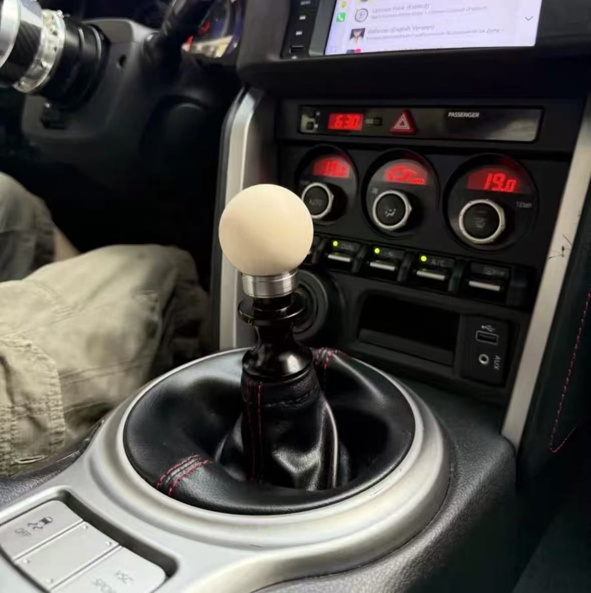GK FACTORY シフトノブ BRZ GR86 MT用 マンモス牙 ステンレス 170g 