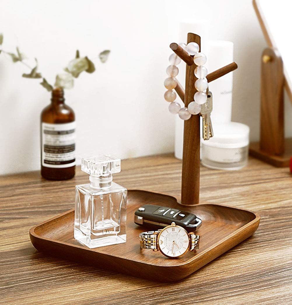 Sakulaya 木製 キースタンド 胡桃の木製キースタンド 小物入れ 小物