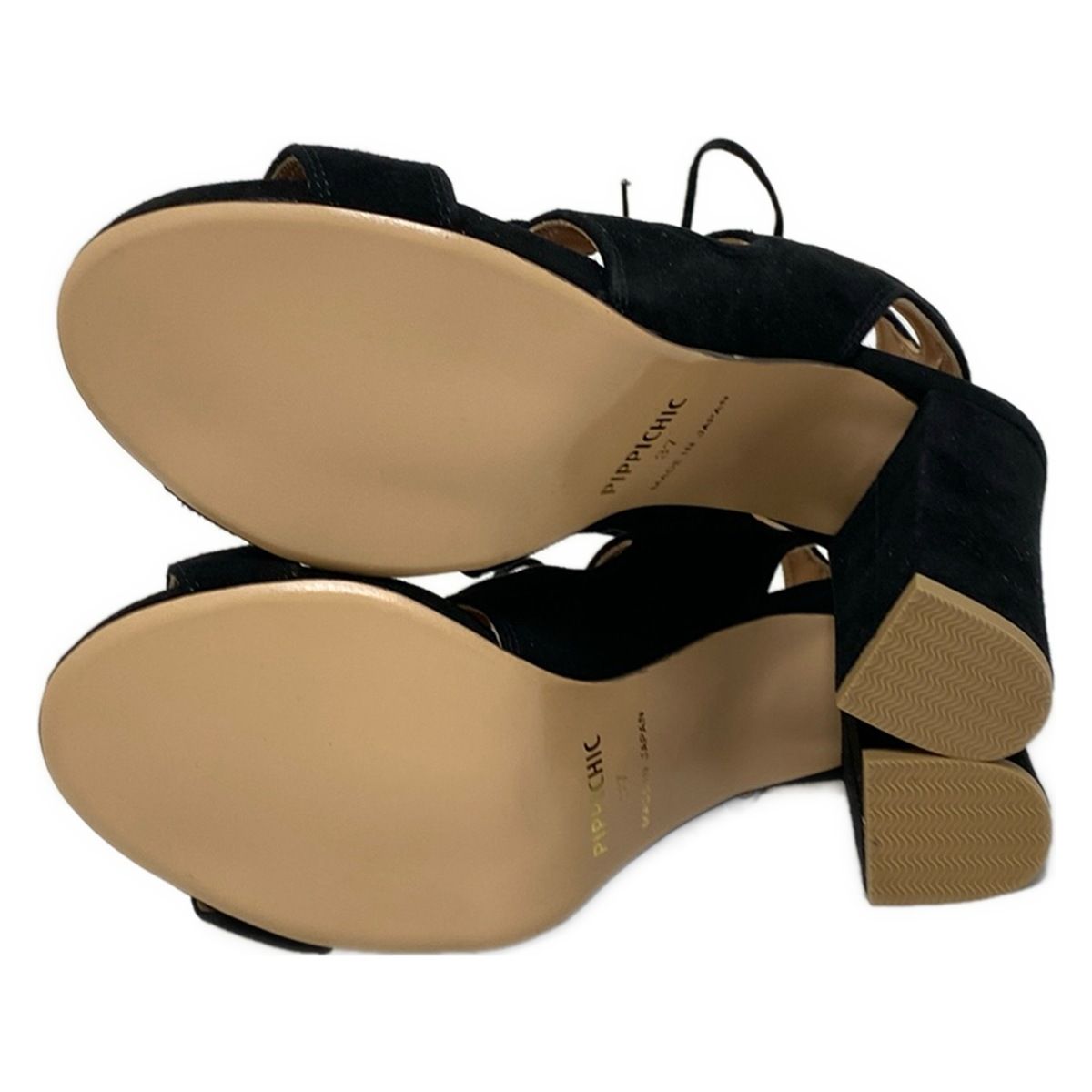 pippichic ピッピシック サンダル 37 レディース - 黒 KIN-KAAI_COM