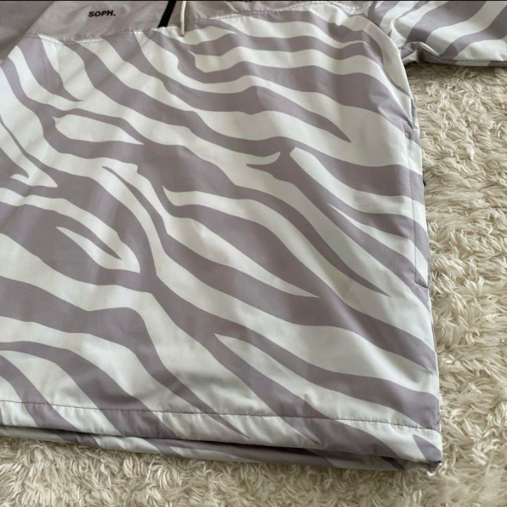 新品！F.C.R.B. アノラック ハーフジップ ジャケット ゼブラ柄 バック