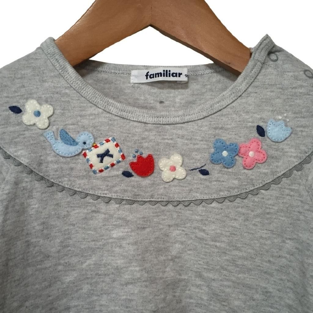 familiar新品 トップス 90cm familiar - ファミリア カーディガン トップス 半袖 リボン