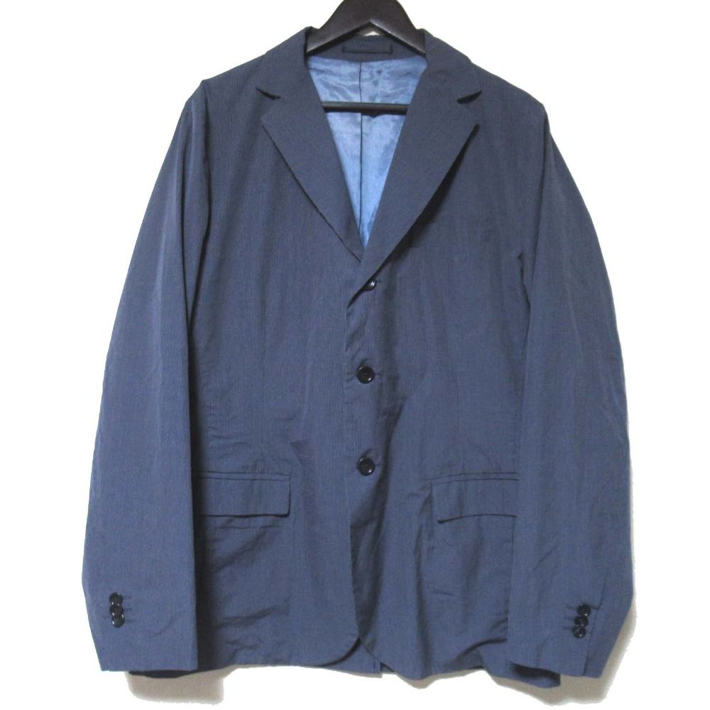 MARCEL LASSANCE マルセルラサンス ピンストライプ テーラードジャケット スラックスパンツ スーツ セットアップ 52 ネイビー メンズ 古着