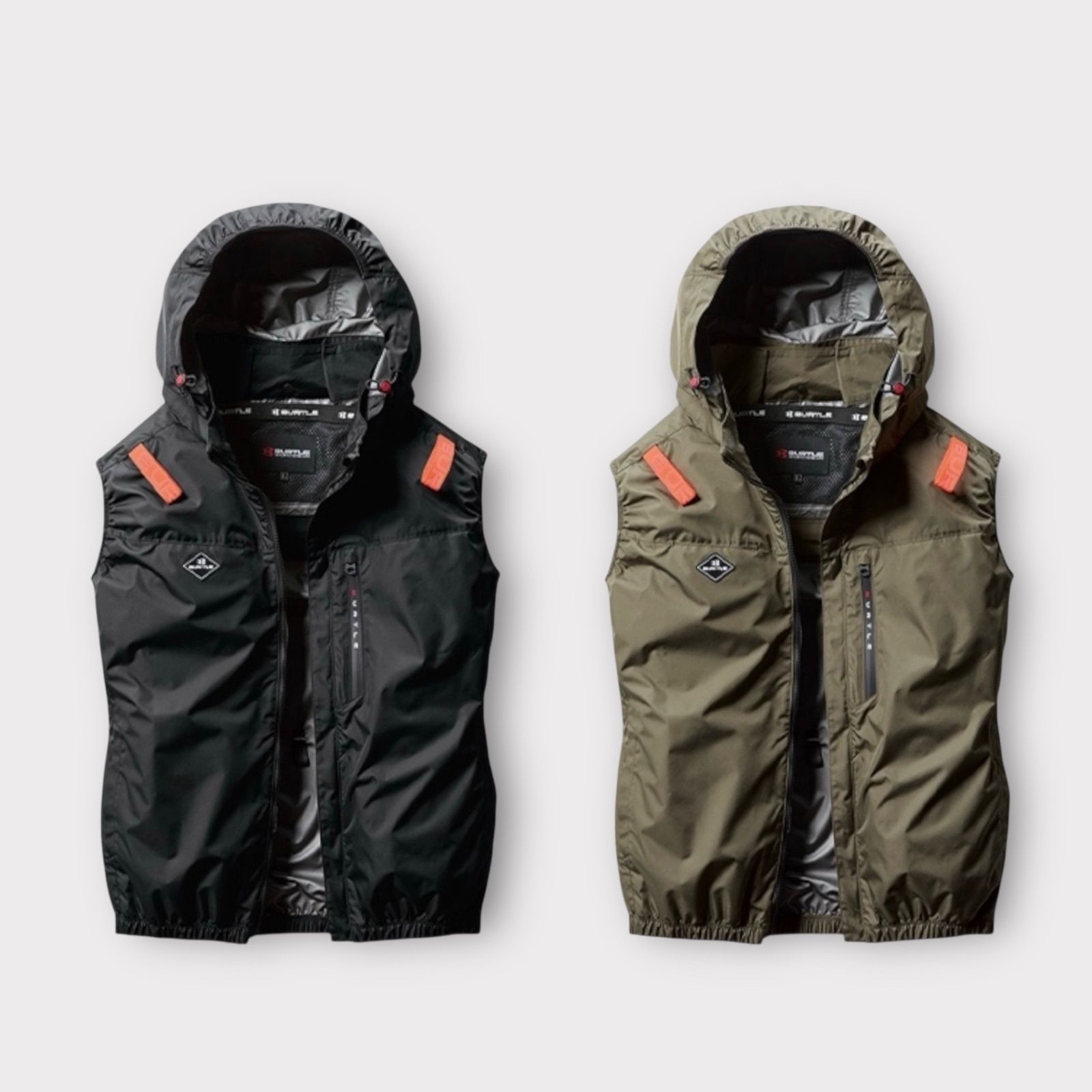 BURTLE バートル AIR-CRAFT エアークラフト 空調服 2着セット 両脇サイドファン ♥品 AC2064 S ブラック アーミカーキ