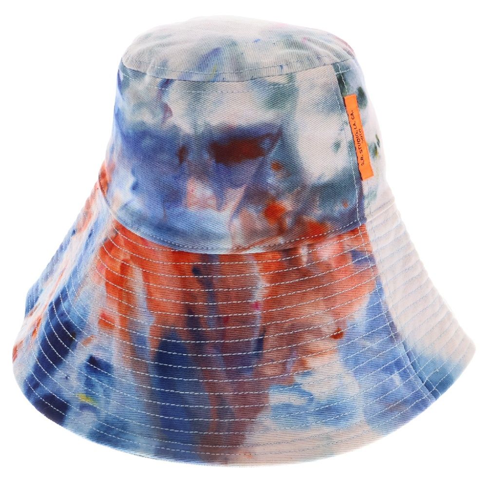 S.R. STUDIO. LA. CA. (エスアールスタジオエルエーシーエー) LONG BRIM HAND DIE BUCKET HAT ハンドダイ バケット ハット タイダイ柄 帽子 マルチカラー