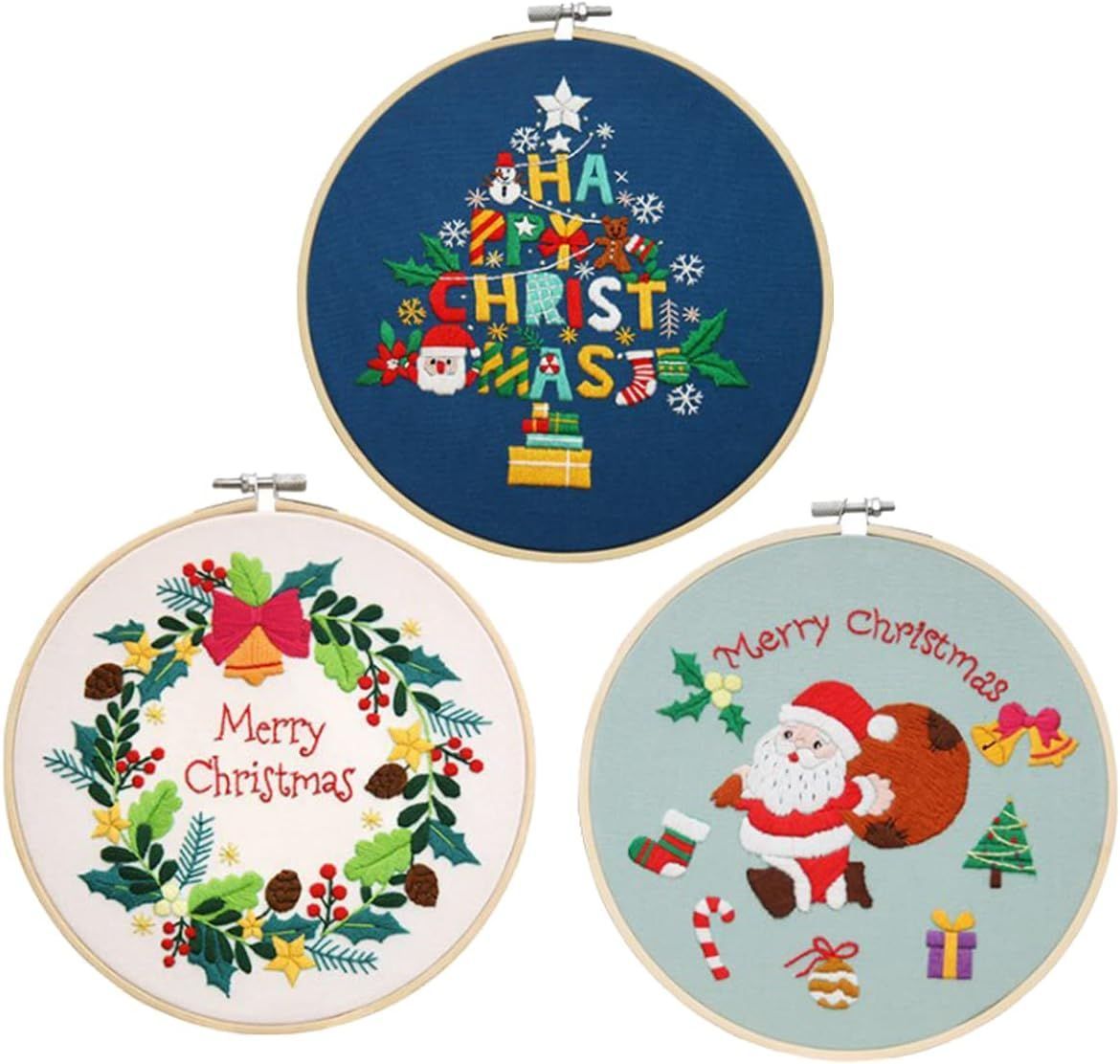 ▲あちゃちゅむ クリスマスリース クラフトバンドの3色クリスマスリースA - handmade kagoya