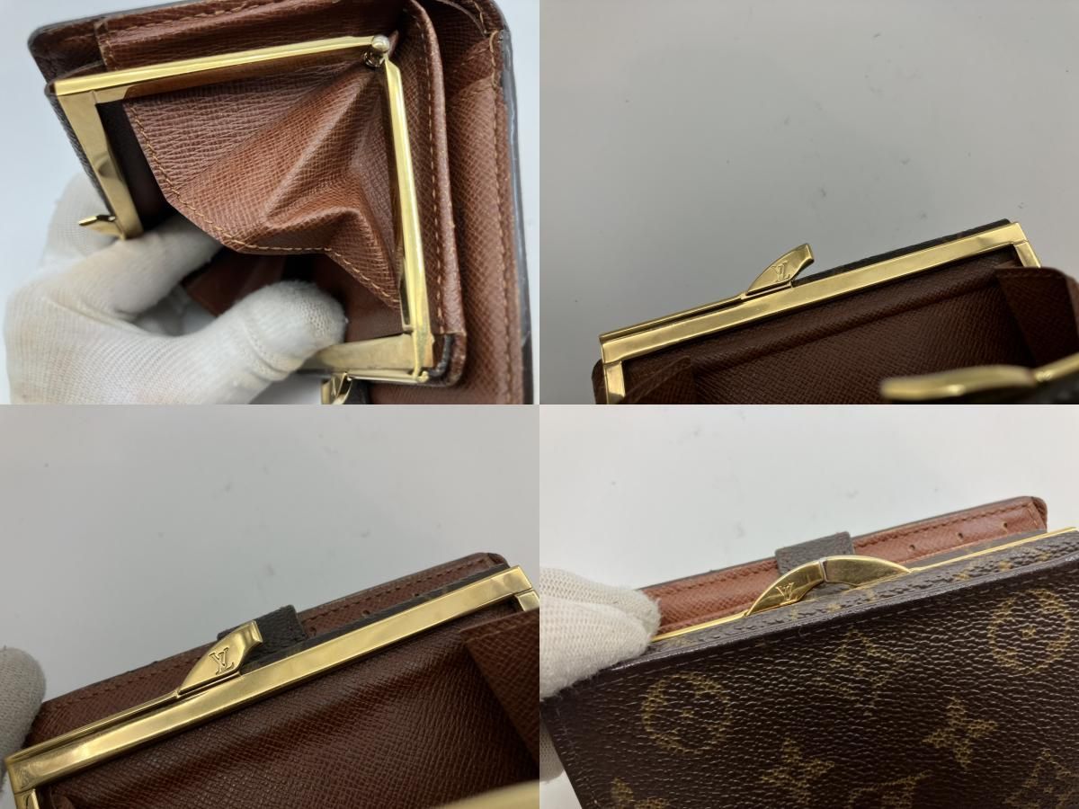 A出品 ルイヴィトン コンパクト2つ折り財布 がま口 ポルトモネ・ビエ