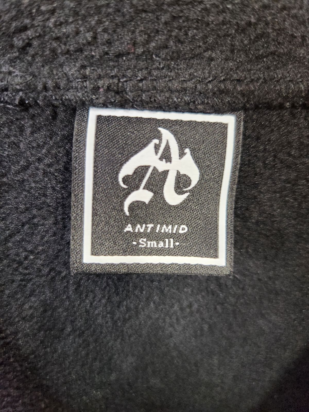 ANTIMID アンティミッド ハーフジップ フリースジャケット ブラック S 