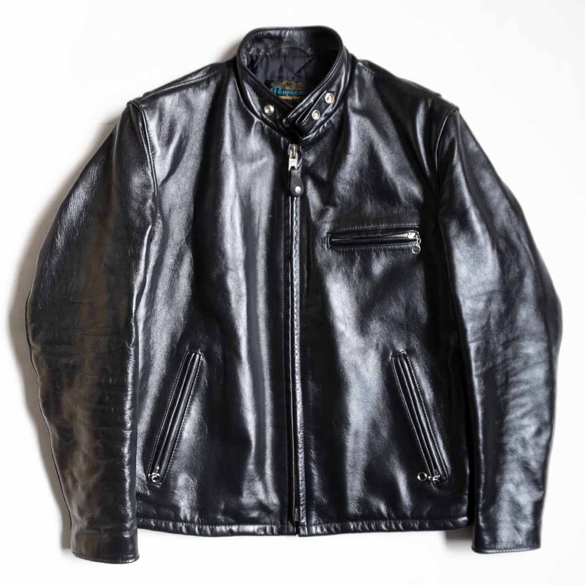 米国製】Schott レザージャケット 黒 42 ホースハイド 馬革