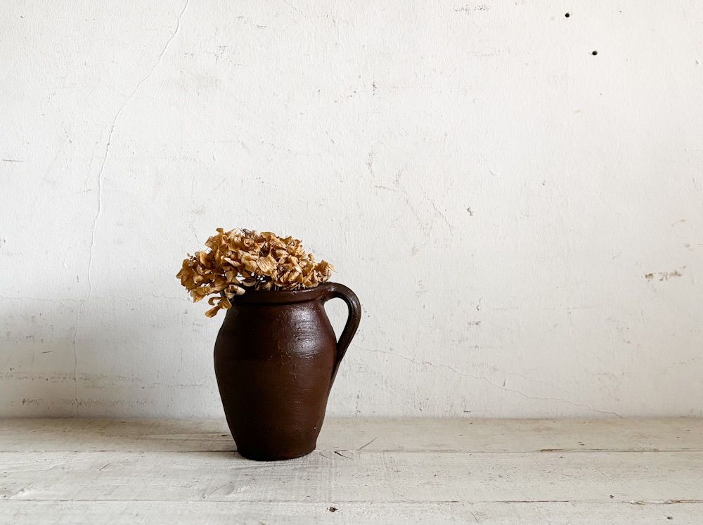 ストア フランスアンティーク雑貨陶器ピッチャーB2/アトリエカフェ