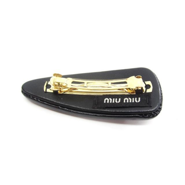 miu miu バレッタ ヘアピン ブラック miu miu ミュウミュウ ヘアバレッタ ヘアピン 黒 5IF092