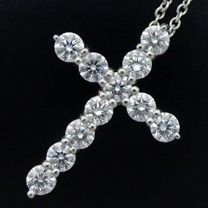 TIFFANY&Co. ティファニー ミディアム クロス ネックレス 11P 