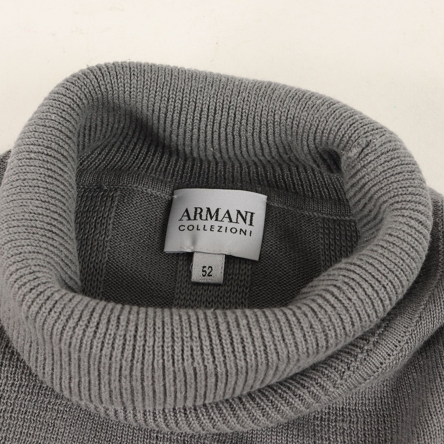 美品　アルマーニコレッツォーニ　カシミヤ混ニット　ブラウン　48 M 美品 アルマーニコレッツォーニ カシミヤ混ニット ブラウン 48 M