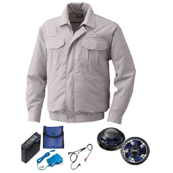 KU9055F 空調服 R 綿薄手 フルハーネス対応 FAN2400SPBB・RD9261