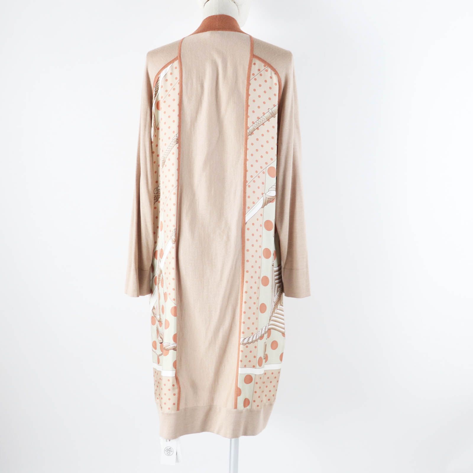 未使用品◎HERMES エルメス 21AW Clic Clac a Pois クリッククラック シルク カシミヤ セリエボタン ツイルレーヌ カーディガン マルチ 38 未使用品◎HERMES エルメス 21AW Clic Clac a Pois クリック