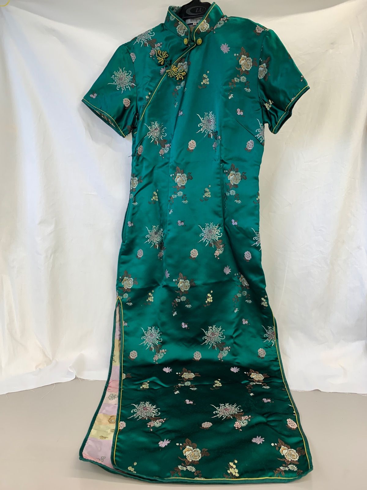 1277.チャイナドレス チャイナ服 Mサイズ グリーン 緑 - メルカリ