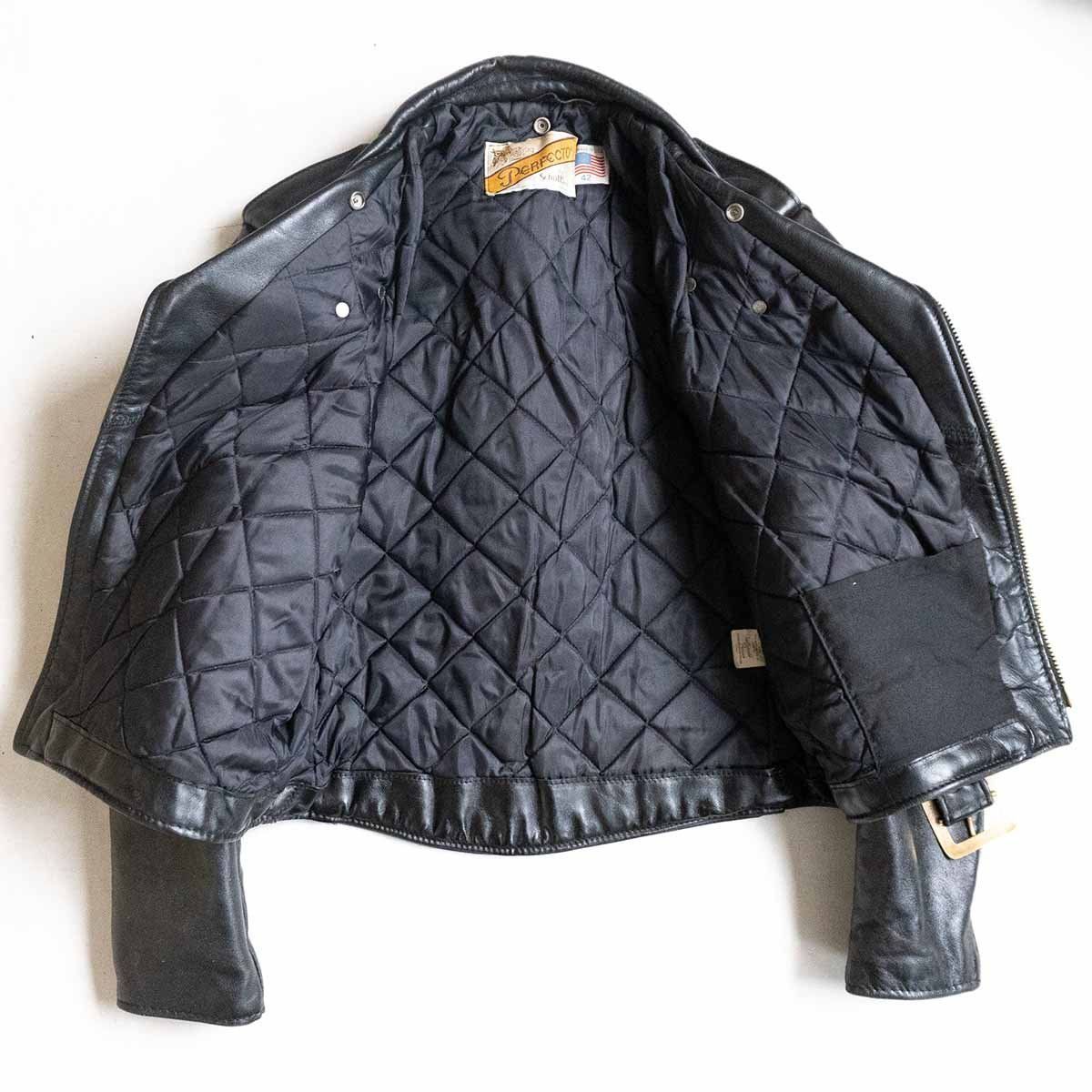 雰囲気抜群】SCHOTT【618/ダブルライダース ジャケット】42 レザー 