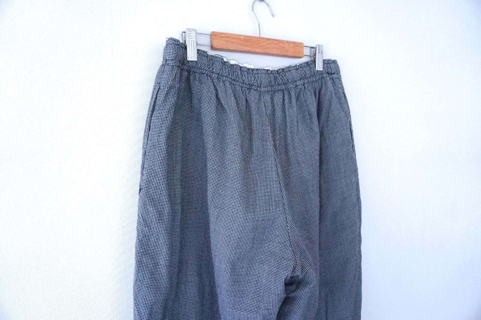 Chez Vidalenc シェ ヴィダレンク hound's-tooth check eazy pants capri 千鳥格子柄ウールイージーパンツ  - サルエルパンツ