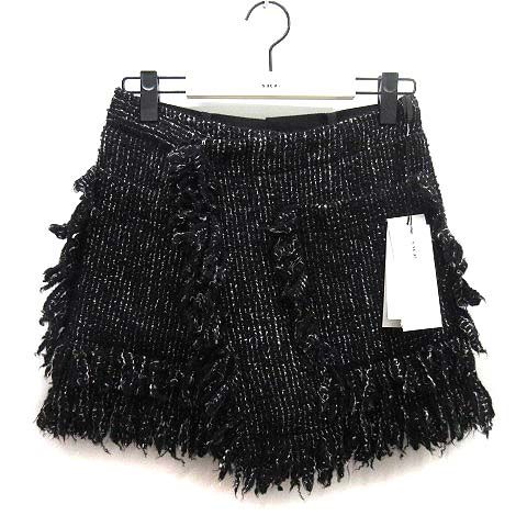 サカイ sacai 2025AW ツイード フリンジ キュロット スカート ショートパンツ 23-07005 ブラック 黒 1