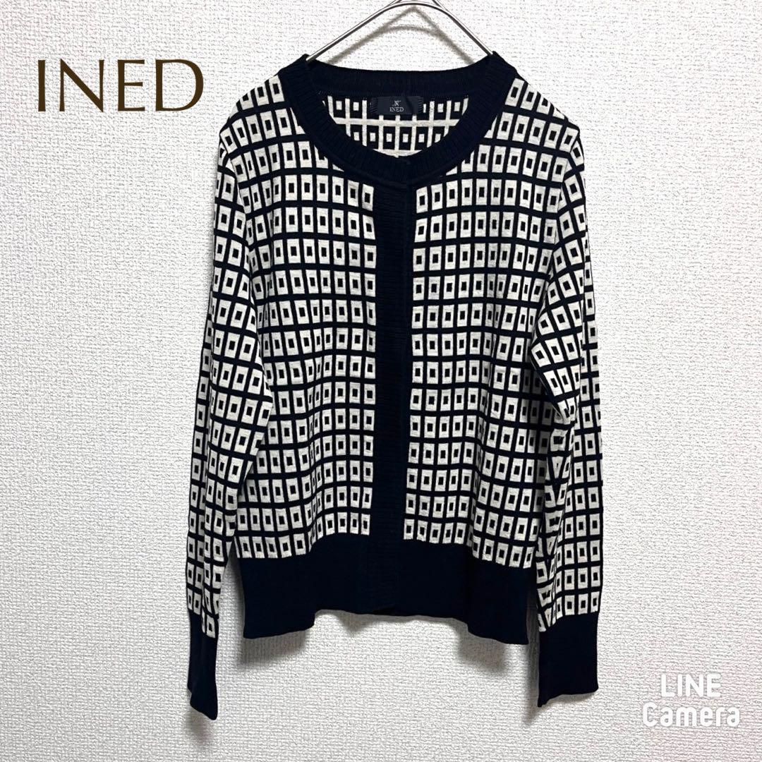 INED イネド　春ニット　9号 INED - INED イネド サマー ニット セーター size9/アイボリー