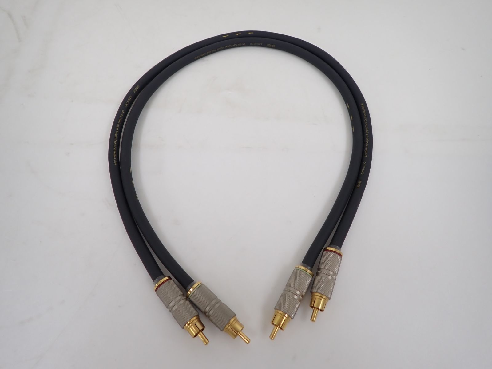 オルトフォン RCAケーブル 6.7N-AC50 ペア 約64.5cm ラインケーブル ortofon ortofon 6.7N-AC50 RCAケーブル 約1.５m✖️２本 高額買取実施中